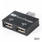 2pcs USB2.0 Male to Female Charger Dual 2 Port USB Splitter Hub Adapter