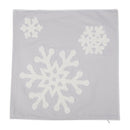 Soft Square Christmas Snowflake Style Cotton Embroidery Throw Pillow Case C P7Q5