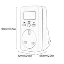 Digital Power Meter Plug-In Socket Electric Wattmeter Energy Monitor Uk Plu