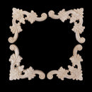 4x Unfinished Unpainted Wood Carved Corner Frame Furniture Onlay Applique