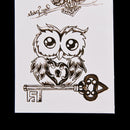 1X Makeup Cute Owl Tattoo Arm Body Art Waterproof Temporary Tattoo Stickers B.AU