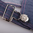 Dog Pet Clothes Puppy Polka Dot Ruffle Denim Skirt Dress Chihuahua Apparel M