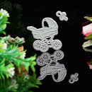 Baby Carriage Pram Cutting Die Stencil Decor Scrapbook Embossing Paper Card B6H0