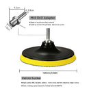 12X 5 Inch Buffing Waxing Polishing Sponge Pads Drill Adapter Kit for Car P D4X8