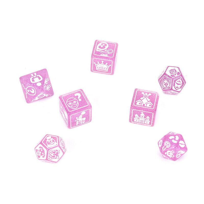 7Pcs Dice Party story cubes For Game Story Time Dice Polyhedral Multi Si  JC!E