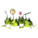 4-Pack Creative Cartoon Iron Frog Bed Office Desk Home Garden Decoration, Funny