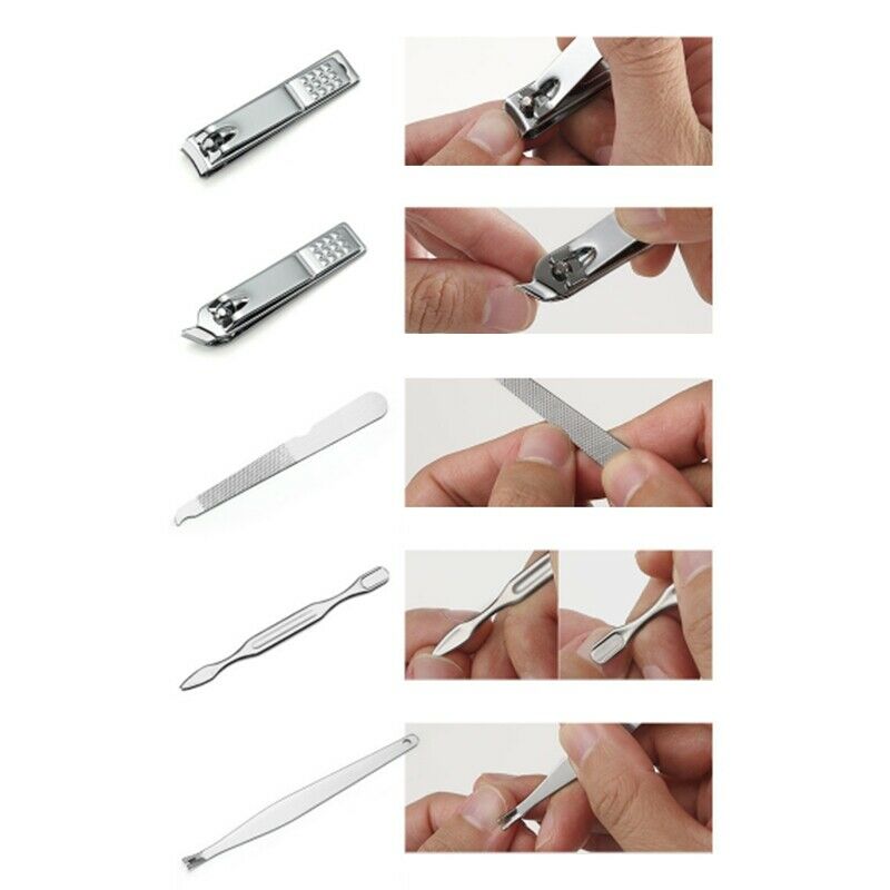 Nail Pedicure Set Professional 16 in 1 Stainless Steel Nail Cutting Machine N9O8