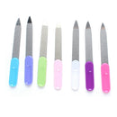 2Pcs Dual sided stainless steel metal nail art file manicure pedicure tool M&E