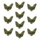 10x Zinc Alloy Cupboard Door Drawer Butterfly Shape Pull Handle Knobs Bronze