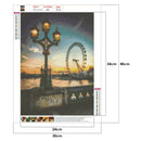 5D Diamond Painting Ferris Wheel Round Drill Embroidery Mosaic Kit (k957) A