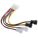 4Pin SATA To 4 x 3Pin Male 12V Fan Cable Adapter Cooler Cooling 15cm 22AWG