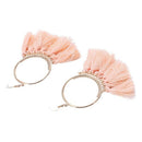 1 Pair Of Ladies Round Earrings Long Drop Earrings With Tassels Earrings Pi