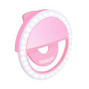 LED Selfie Ring Light Macro Flash Light for Mobile Phone Camera (Pink)