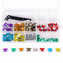 100pcs Micro Auto Car Low Profile Mini Blade Fuse 3~30A Black Puller Assorted