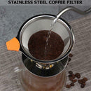 Stainless Steel Coffee Dripper Filter Double Layer Tea Strainer Kitchenware