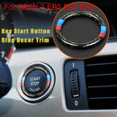 Replacement Carbon Fiber Car Engine Start Stop Ring Trim For BMW 3 E90 E92 E93