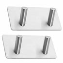 2 Pack of Self Adhesive Hooks, Towel Rail, Hat Towel Robe Coat Stick-up Sta