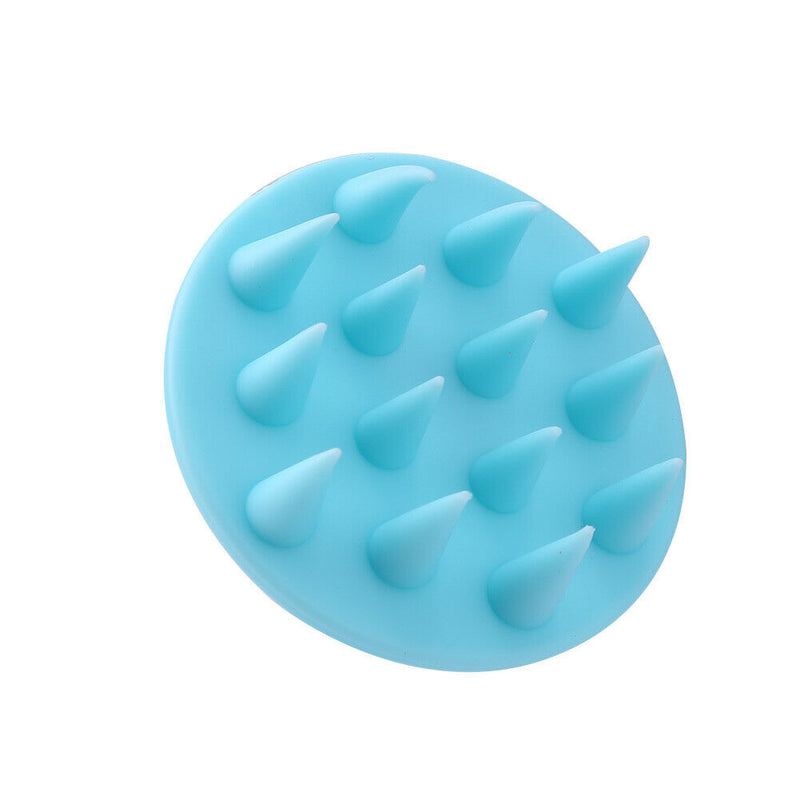 Pointed Tip Silicone Scalp Shampoo Massage Brush Head Acupoint Comb (Green)