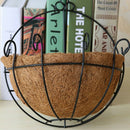 Handmade Straw Wall Hanging Flower Basket European Flower Pot Wall Decorati