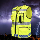 Hot Hi-Vis Safety Vest With Zipper Reflective Jacket Security Waistcoat New Sale