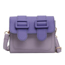 Hit Color PU Leather Crossbody Bag Women Small Shoulder Pouch (Multicolor)
