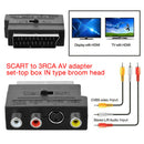 21 Pins SCART 3RCA S-Video Audio Video Adapter Converter with In/Out Switch NEW