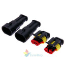 10 X 2 Pin Way Car Auto Waterproof Electrical Connector Plug Socket Wire Kit New