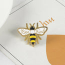 Cartoon Honeybee Enamel Brooch Pins Decoration Bag Clothes Corsage Badge Jewel%!