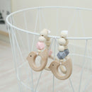 4X(Ins Nordic Style Wooden Beads Ornament Kids Toys For Baby Elephant ShapeF7F4)
