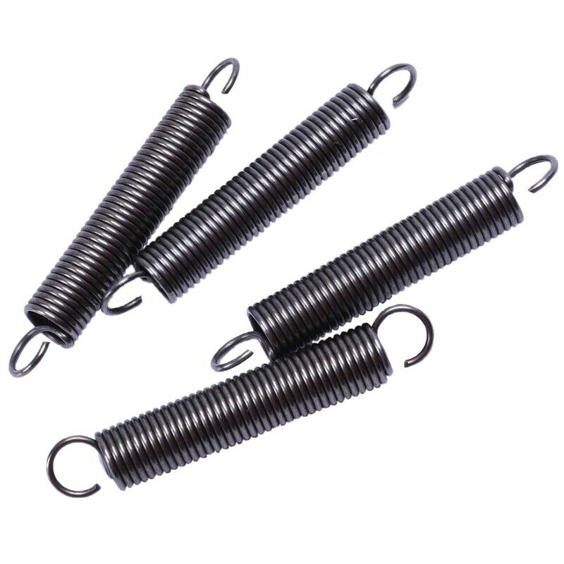 1.2mmx10x65mm Metal Dual Hook Tension Spring 4pcs Z4E2