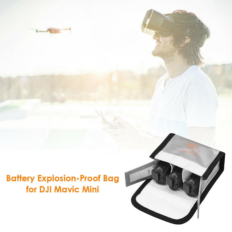 3 Battery Pack Storage Bag Explosion-Proof Pouch for DJI Mavic Mini
