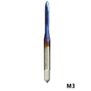 5Pcs M3/M4/M5/M6/M8 Hand Tap Set Blue Coating Hss Metric Straight Flute Thr