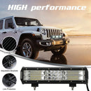 Led Light Bar Night 12 Inch 180W Triple Row Flood Spot Combo 6000K Led Bar