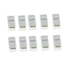 10 pack Cat3 RJ11 RJ12 Keystone Jack Telephone/Phone Line Tool Less Insert 8P4C