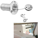 Marine Boat Deck Water Fill/Filler with Key Cap 1-1/2 Inch,  Stainless Steel