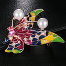 Animal Butterfly Crystal Enamel Brooch Pin Insect Lapel Pin Jewelry Women Gift3C