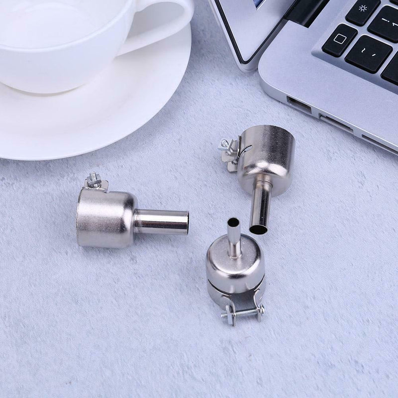 3pcs Stainless Steel Hot Air Nozzles for 858D 878D 898D Soldering Station A