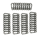 50x Mini Alloy Key Buckle Snap Spring Clip Hook Carabiner Keychain Gray