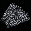 Clear Icicle Christmas Ornaments - Set of 20 Shatterproof Icicles for Christmas
