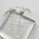 Angel Wing Stylist Crystal Earrings Drop Dangle Ear Stud For Women