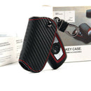 Real Leather Carbon Fibre Style Key Cover Case For BMW 1 2 3 4 5 6 7 Series