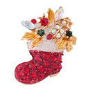 New Crystal Rhinestone Enamel Brooch Pin Wedding Party Christmas Gift