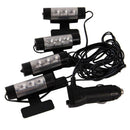4 x 3LED Car Interior Accessories Decorative Atmosphere Lamp Light