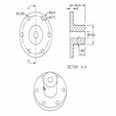 DIY Accessory 6mm Motor Shaft Coupler Rigid Flange Coupling 2.24 x 2.24 x 0.98