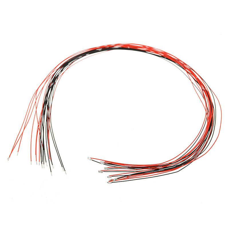 10pcs T0603WM Pre-soldered Micro Litz Wired Leads Blue SMD Led 200mm Length