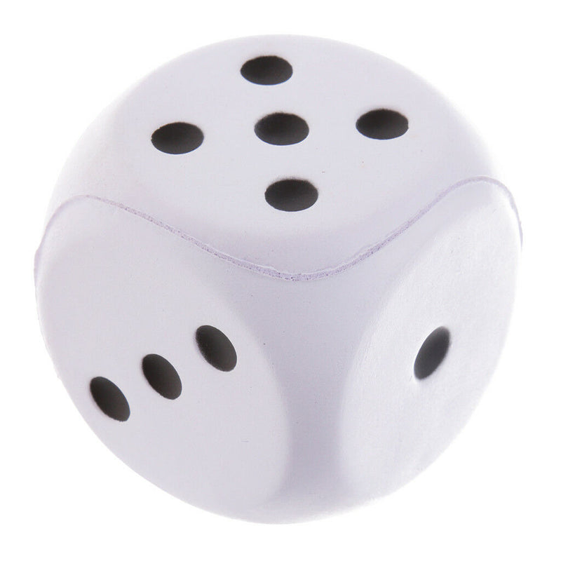 Sponge Dice Foam Dot Dice Children Playing Dice for Math Teaching White