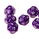 10pcs/Set For TRPG Game   D&D 16 Sided Acrylic Dice Purple