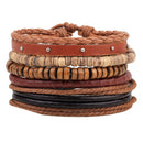 Unisex European Fashion Multicircle Personalized Hemp Rope Woven Bracelet
