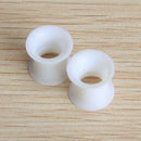 5X(2 Pcs Gauge 10mm Silicone Tunnel Ear Plug Expander Stretcher (White) J3Q6)