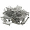 50pcs Chrome Single Coil Pickup Screws & Adjust Height Springs For Fender G